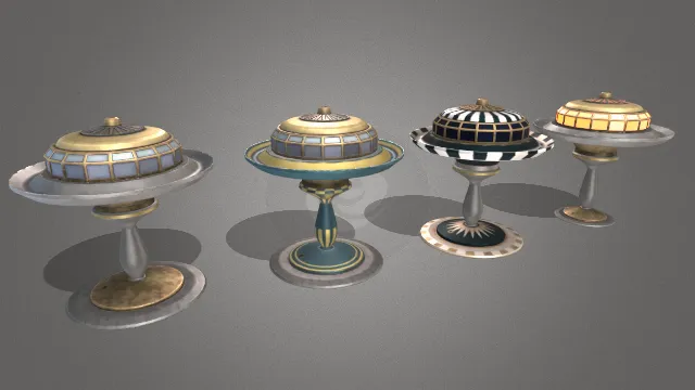 复古精致碟形台灯家具机器