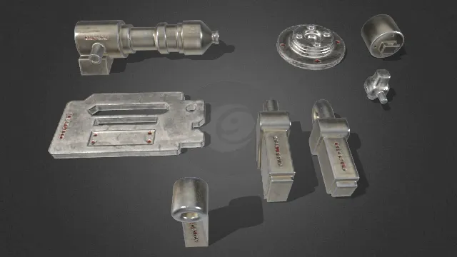 金属材质的3D机械零件模型