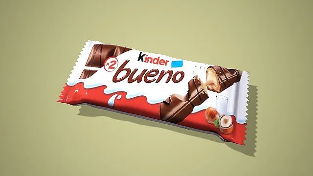 卡通风格健达缤纷乐巧克力 3D 低多边形零食场景装饰模型