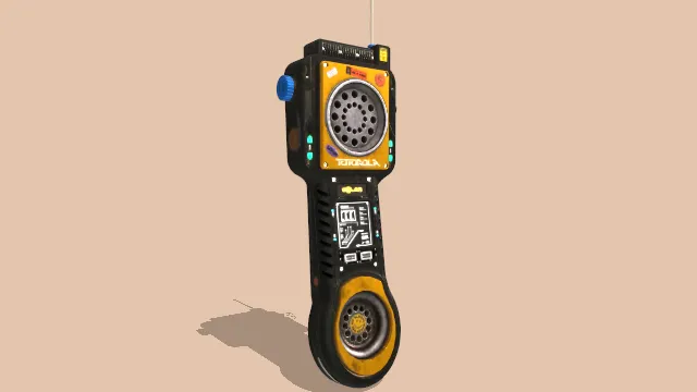 复古又有科技风格的电话有接收线