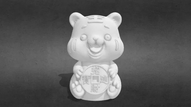 小老虎抱铜钱_obj.obj