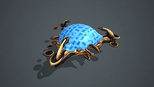 科幻星灵能量护盾发生器 3D 模型 神族防御建筑素材