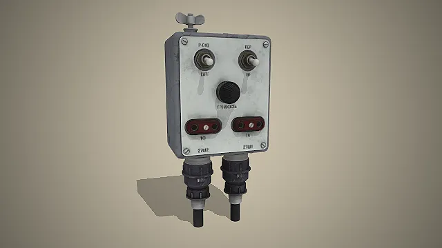 苏式军用控制盒  航空插头  做旧金属  冷战军品