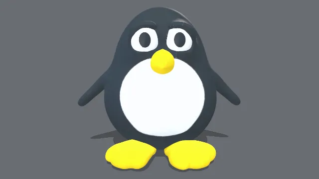 可爱卡通企鹅动物玩具模型