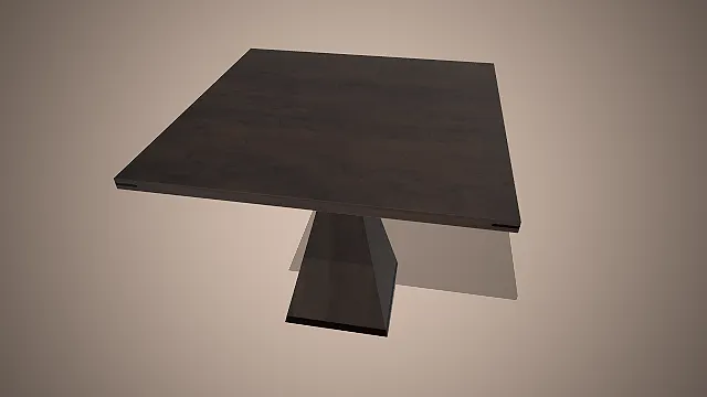 方形餐桌  现代简约  深色木纹  餐厅家具