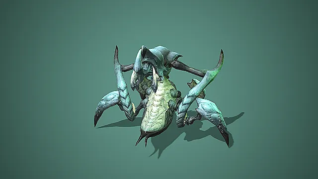 青甲巨钳岩虫  掠食类角色  怪物模型  变异怪物  游戏模型