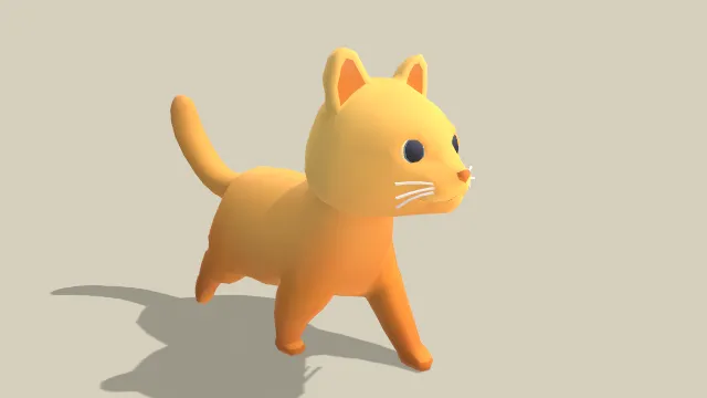 走动的黄色小猫动物