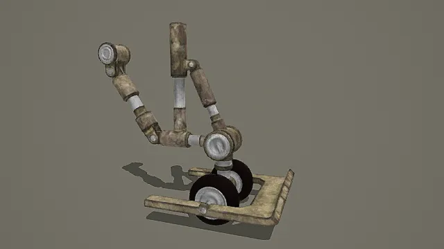 废土拼凑风锈蚀机械作业臂3D模型