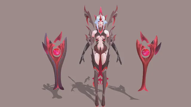 3D卡通风格奇幻人物角色模型，创意设计（3D人物、卡通风格、神秘战斗风，角色设计主题）