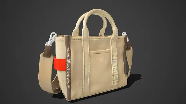 迷你包  小巧精致  帆布质感  红色饰带  休闲  轻装出行