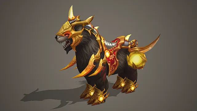 炼狱秘境场景 炎金凶兽坐骑模型