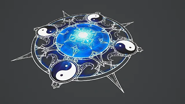 仙侠太极风格蓝光法阵模型