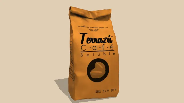 一袋特拉组速溶咖啡粉末饮品