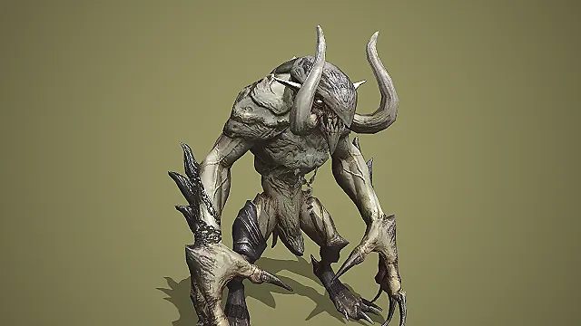 灰棘魔角荒怪  掠食角色  怪物建模  怪物模型  游戏模型