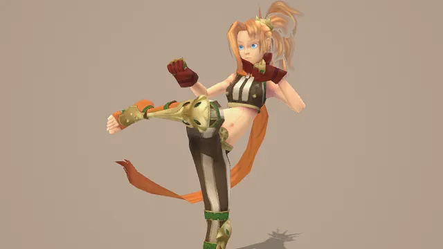3D卡通风格格斗人形模型，创意设计（3D人物、卡通风格、动感格斗风，角色设计主题）