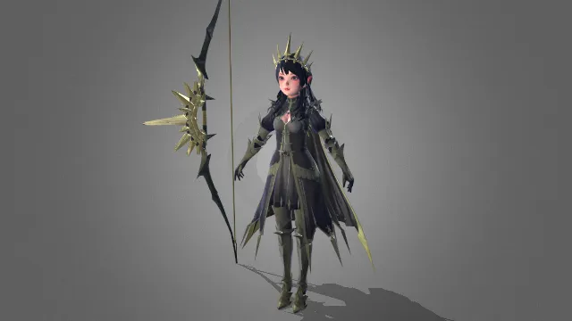 游戏模型 人物模型 女王 太阳女皇 游戏皮肤