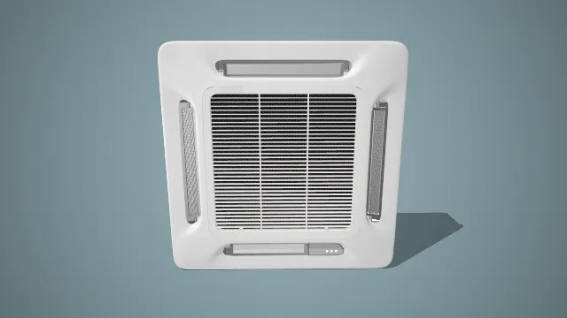 写实风格吸顶式空调室外机 3D 现代办公家电道具模型