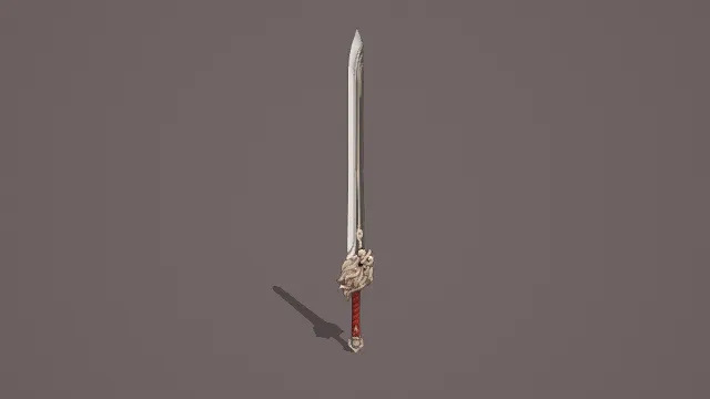 国风风格龙首长剑3D模型