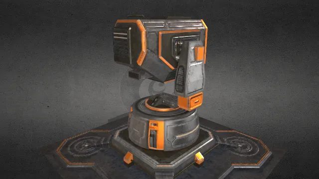 导弹塔建筑科技武器动画模型