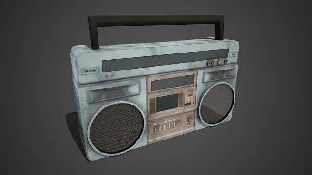复古风格  手提收录机  双喇叭  双卡带仓  老式音响  年代感  