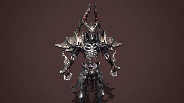 魔铠棘角骨将  战场冷冽角色  游戏角色  游戏角色设计  游戏模型  铠甲角色