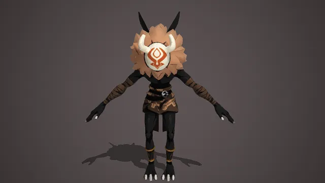 丘丘人_ 原神角色模型 3D卡通二次元游戏素材