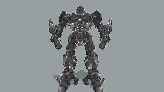 暗黑金属风变形金刚系机械战士3D模型   