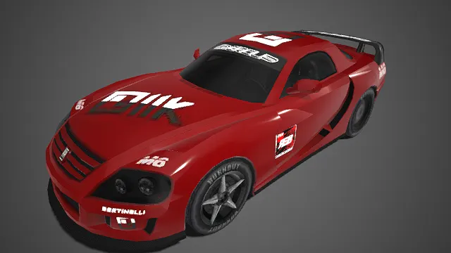 赛道竞技风格  跑车  红色调  黑色尾翼  造型动感凌厉  竞技  