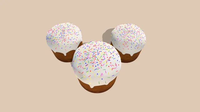 复活节蛋糕撒有糖果颗粒甜点食物