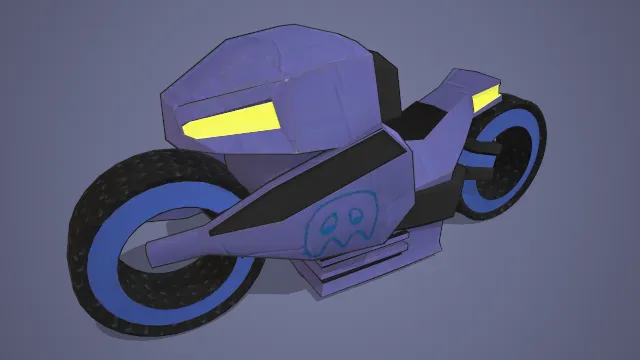 低多边形自行车电动车摩托车