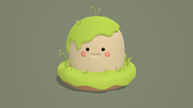 3D卡通风格萌系生物模型，创意设计（3D生物、卡通风格，可爱风，物品设计主题）