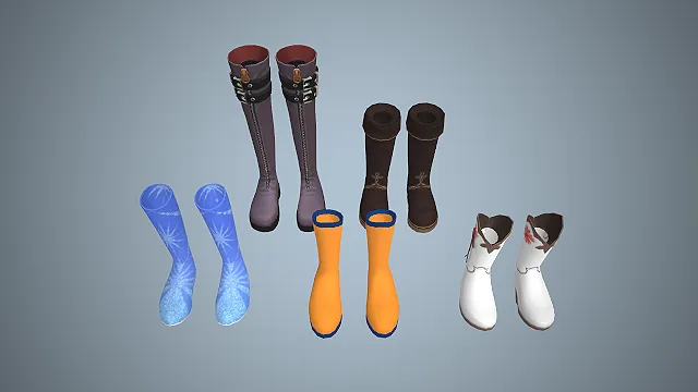 靴子  风格化  可穿戴  多款式合集