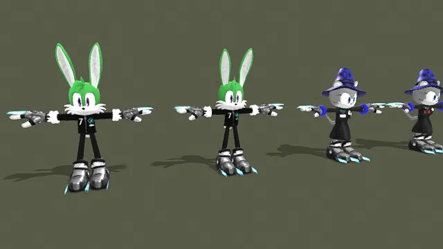 3D卡通风格奇幻角色集合模型，创意设计（3D角色集合、卡通风格、奇幻风，角色设计主题）