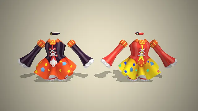 万圣节服饰  南瓜元素  系带设计  喇叭袖  童话风