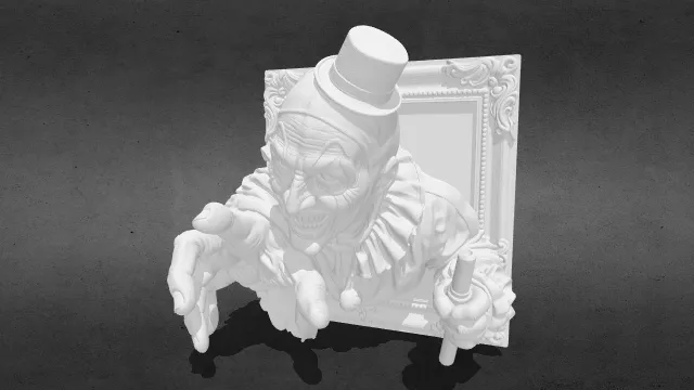 小丑亚瑟 3D恐怖画框效果stl.stl