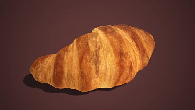 牛角面包  经典crescent形状  酥脆纹理  蓬松松软  西式起酥糕点  烘焙食品  精致