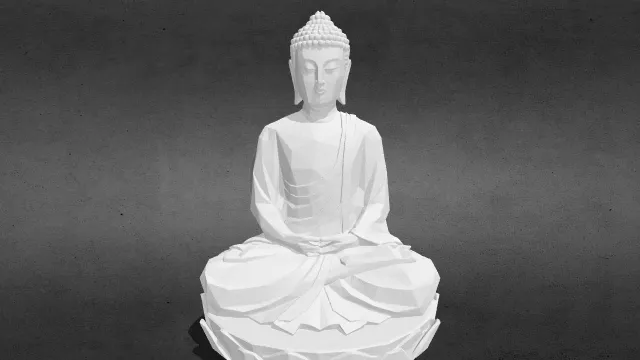 佛陀26 低多边形禅宗雕塑stl.stl