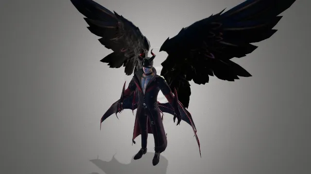 游戏模型 人物模型 恶魔之翼 游戏皮肤
