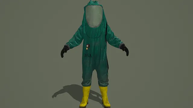 废土NSA标识全封闭防化服3D模型