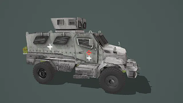 末日医疗风装甲急救车3D模型