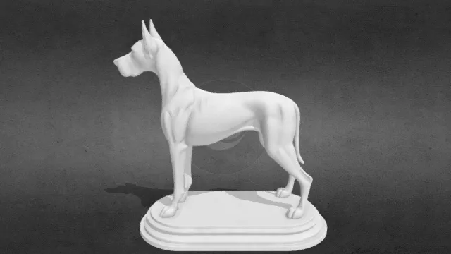 雄伟的丹麦大犬雕塑