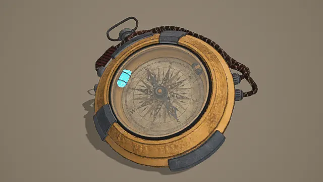 复古探险风格魔能罗盘模型