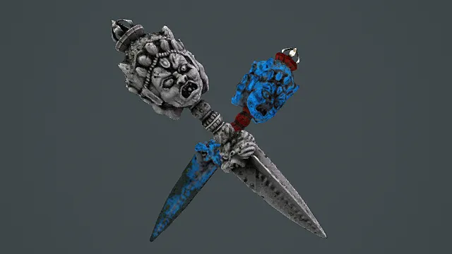 宗教风格忿怒金刚杵3D模型