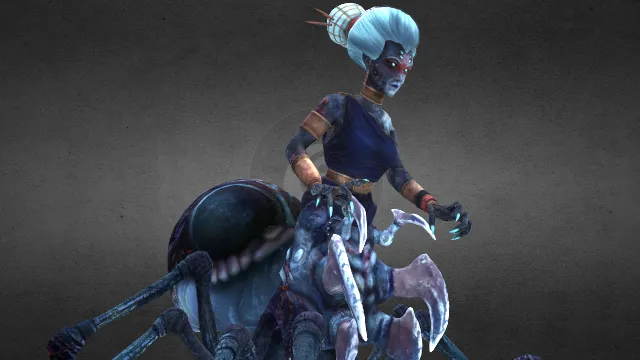 蜘蛛精动画神话生物妖精游戏角色模型