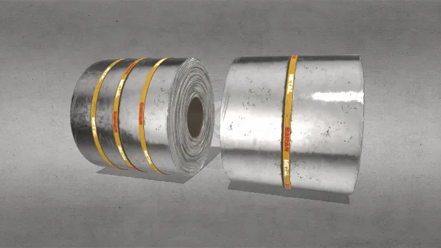 金属卷起来的铁皮工厂商店资源工程道具