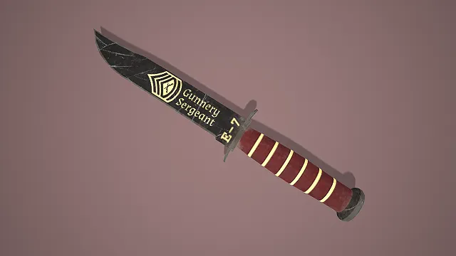 荣誉格斗刀  近战武器  复古军用匕首  写实风