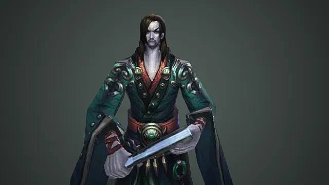 妖界暗殿书阁幽影文臣诡士模型