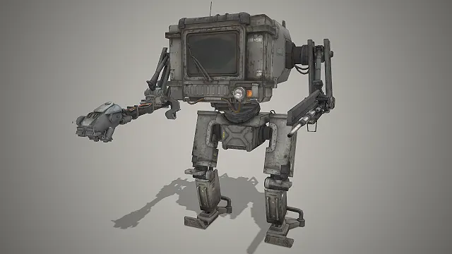 箱型驾驶室  轻型机甲  油污磨损  做旧金属