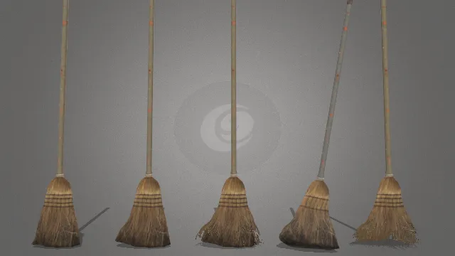 简单编织木制户外扫帚打扫工具