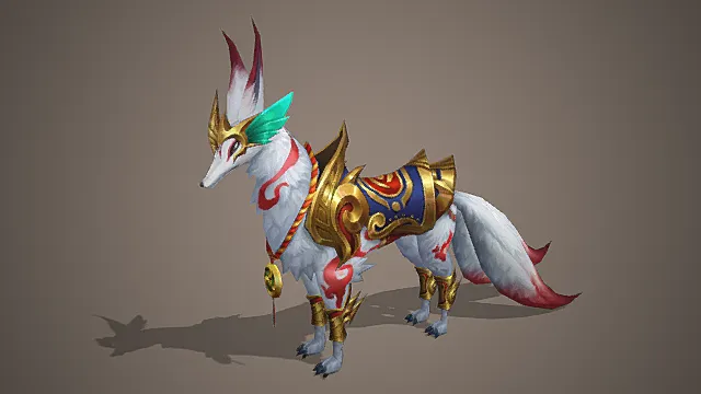 仙侠秘境场景仙狐祥瑞坐骑模型